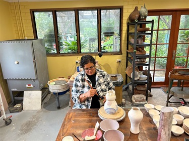 glazing in studio